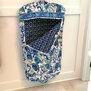 Vera Bradley hanging garment bag in Mediterranean Blue. New, never used.